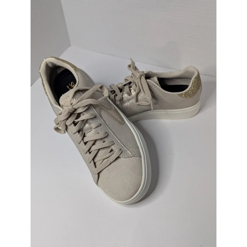 NWOT! Skechers Eden LX Court Classic Glimpse Of Glitter Sneaker Women's Size 7